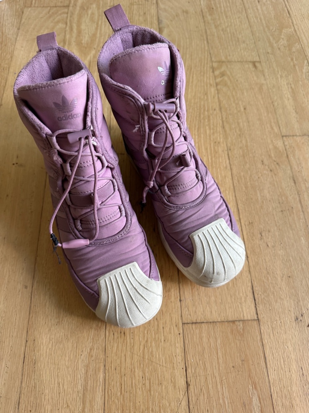 adidas junior High-Top sneakers in Mauve Pink